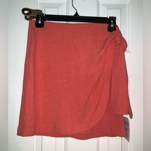 asos wrap skirt in orange size 6